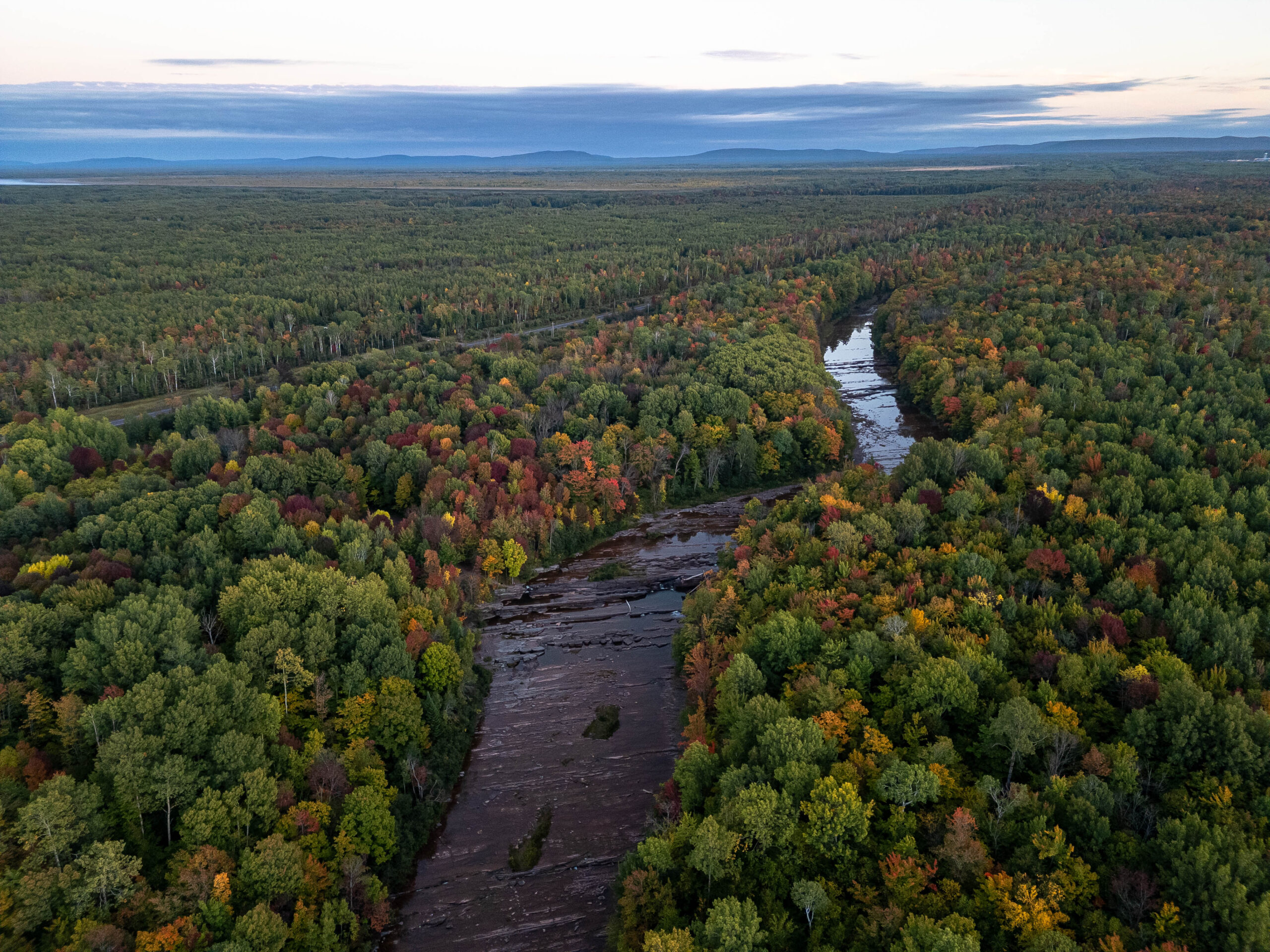 bonanza falls ontonagon michigan waterfall in autumn